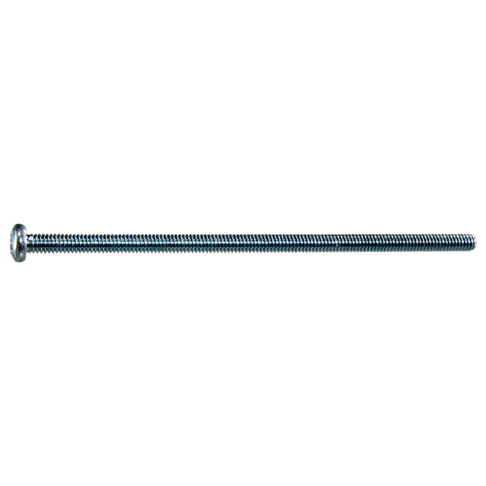 #8-32 x 4" Zinc Plated Steel Coarse Thread Phillips Pan Head Machine Screws