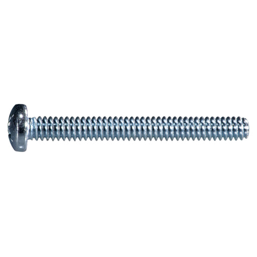 #10-24 x 1-3/4" Zinc Plated Steel Coarse Thread Phillips Pan Head Machine Screws