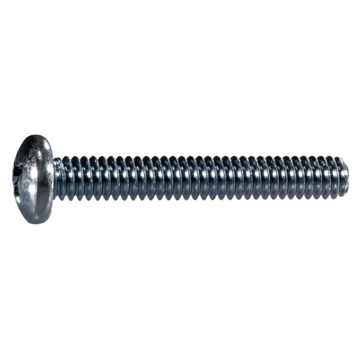 1/4"-20 x 1-3/4" Zinc Plated Steel Coarse Thread Phillips Pan Head Machine Screws
