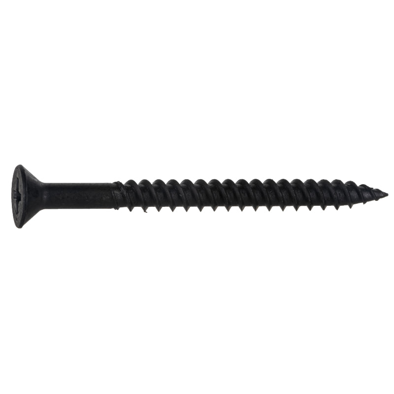 #8 x 2-1/4" Black Phosphate Steel Phillips Flat Head TwinFast Wood Screws