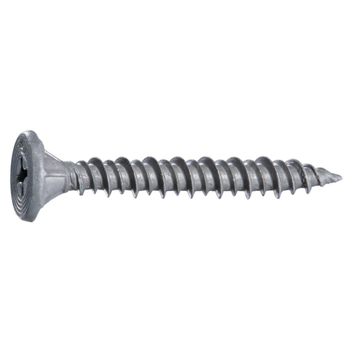 8 x 1-1/4" Gray Ceramic Coated Steel Sharp Point Phillips Wafer Head Cement Board Screws