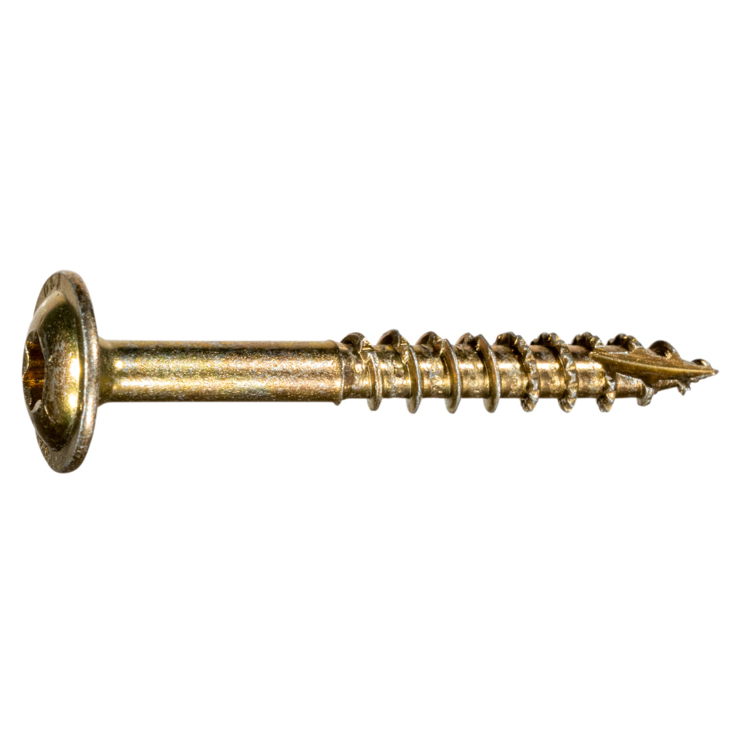 SaberDrive® Yellow Zinc Star Drive Round Washer Head Construction Lag Screws