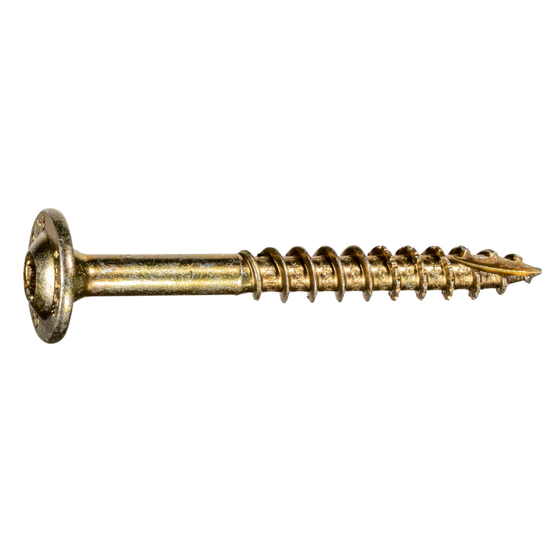SaberDrive® Yellow Zinc Star Drive Round Washer Head Construction Lag Screws