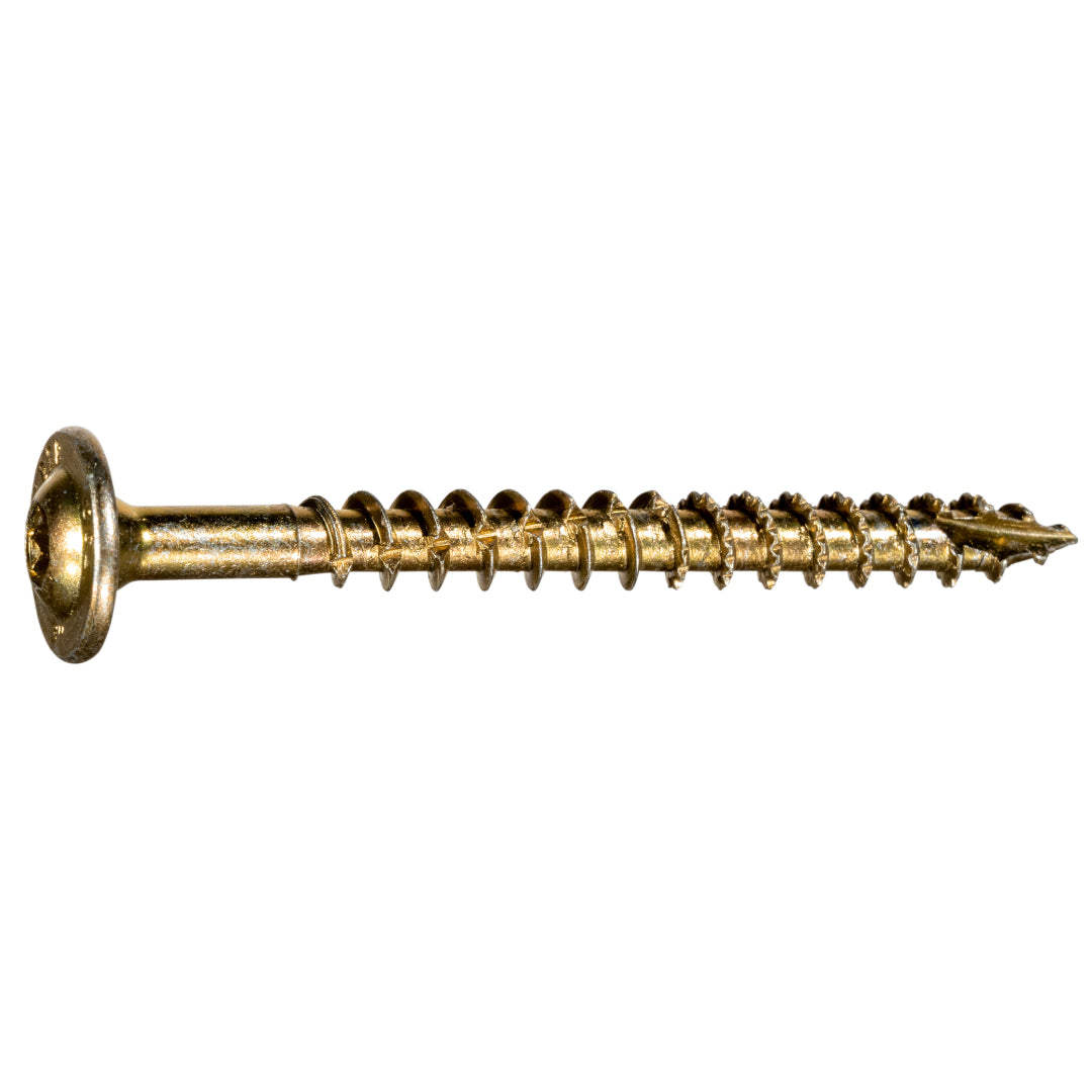 SaberDrive® Yellow Zinc Star Drive Round Washer Head Construction Lag Screws
