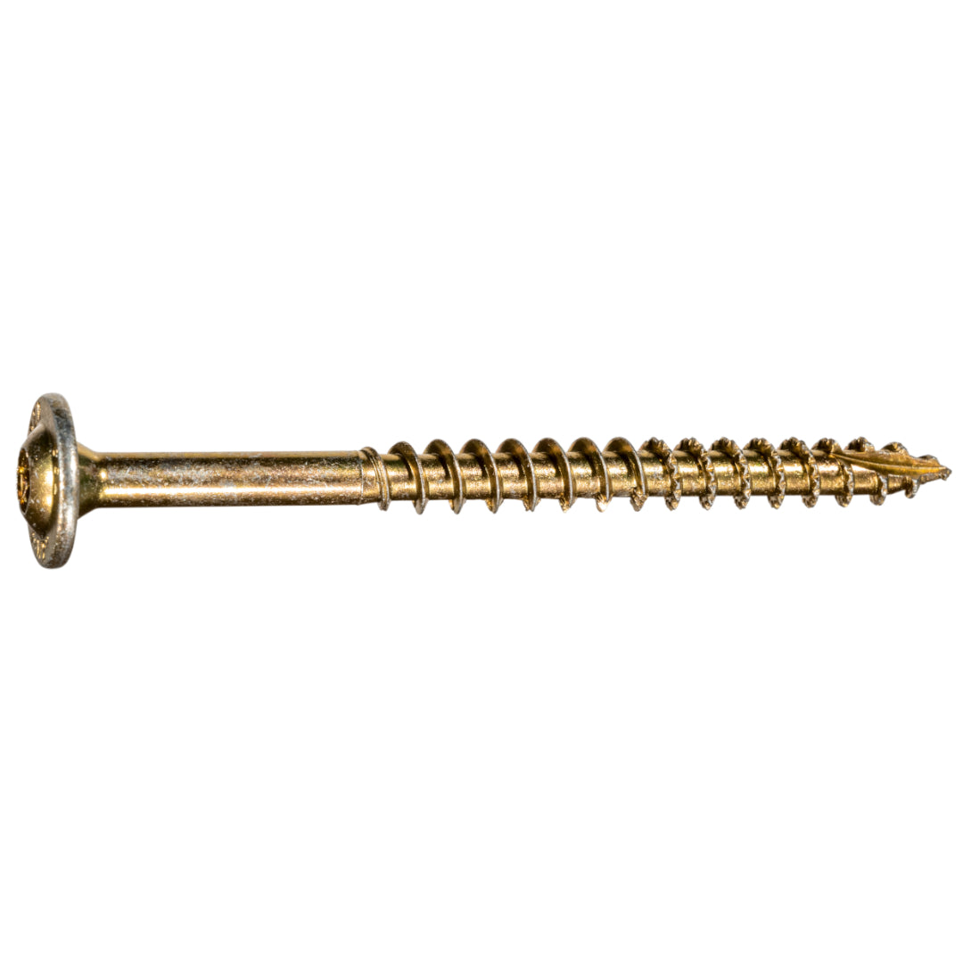SaberDrive® Yellow Zinc Star Drive Round Washer Head Construction Lag Screws