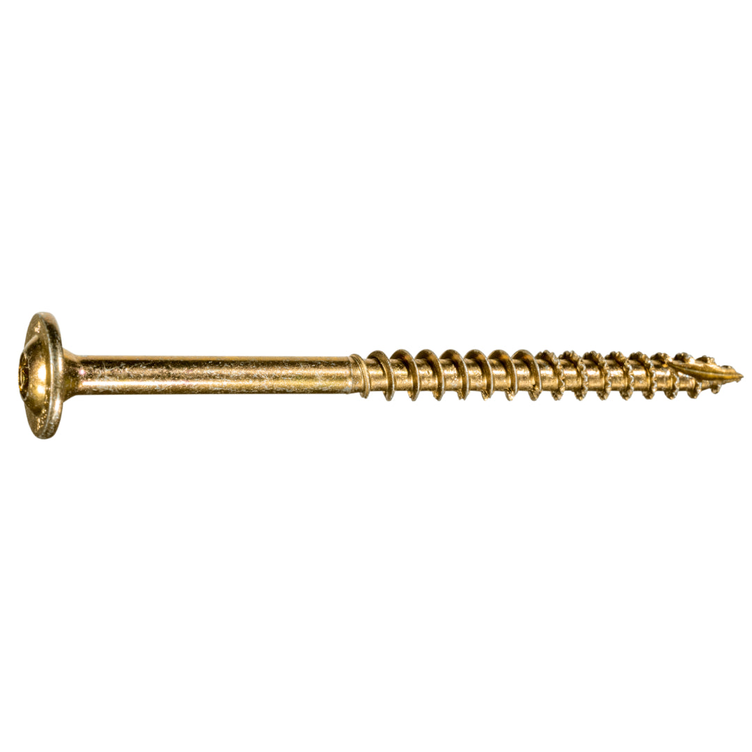 SaberDrive® Yellow Zinc Star Drive Round Washer Head Construction Lag Screws