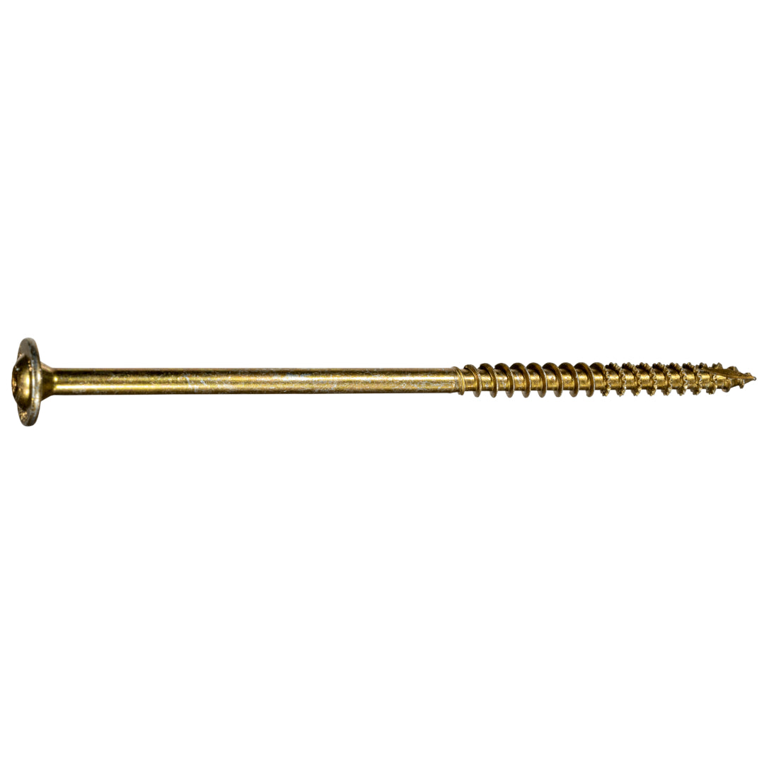 SaberDrive® Yellow Zinc Star Drive Round Washer Head Construction Lag Screws