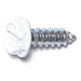 #7 x 1/2" White Painted Zinc Plated Steel Slotted Hex Washer Head Gutter Screws