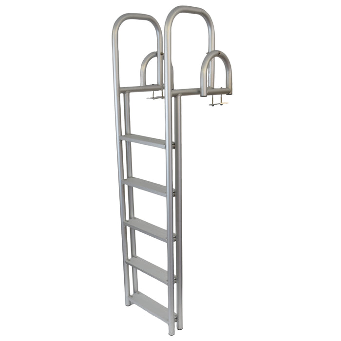 5-Step Heavy Duty Dock Ladder Anodized Aluminum Flip Up