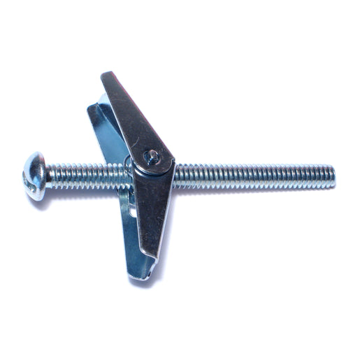 1/4"-20 x 3" Zinc Plated Steel Coarse Thread Slotten Round Toggle Bolts