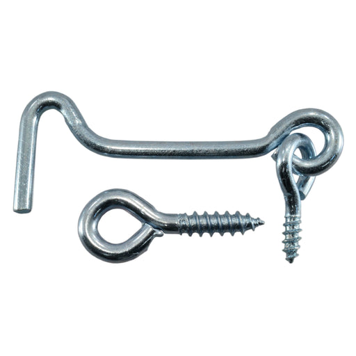 5/32" x 2-1/2" Zinc Plated Steel Gate Hooks & Eyes