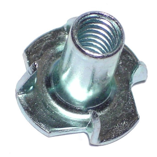 1/4"-20 x 9/16" Zinc Plated Steel Coarse Thread Pronged Tee Nuts