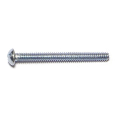 10-24 x 2" Zinc Plated Steel Coarse Thread Slotted Round Head Stove Bolts