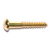 #12 x 1-1/2" Brass Slotted Round Head Wood Screws