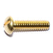 1/4"-20 x 1" Brass Coarse Thread Slotted Round Head Machine Screws