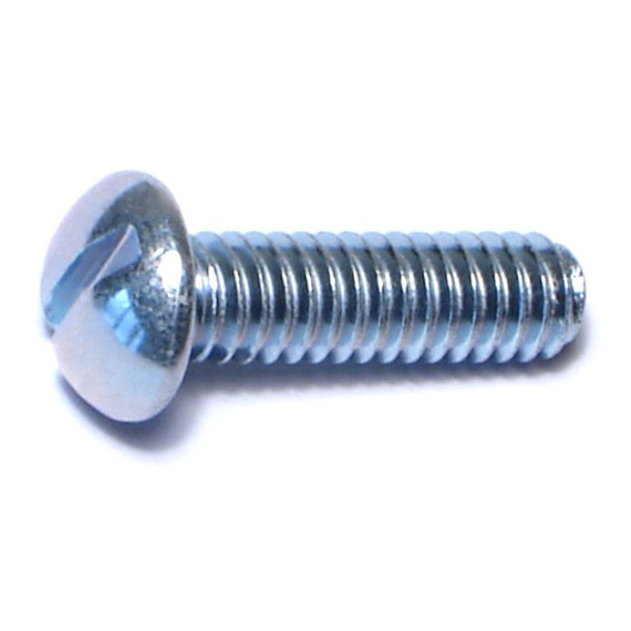 #12-24 x 3/4" Zinc Plated Steel Coarse Thread Slotted Round Head Machine Screws