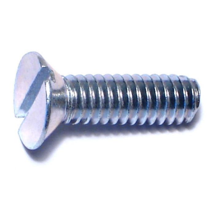 #12-24 x 3/4" Zinc Plated Steel Coarse Thread Slotted Flat Head Machine Screws