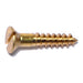 #10 x 1" Brass Slotted Flat Head Wood Screws