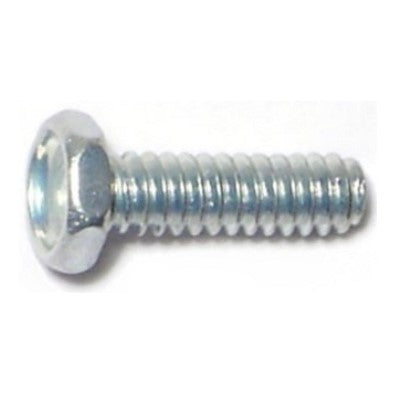 #4 x 3/8" Zinc Plated Steel Indented Hex Head Sheet Metal Screws