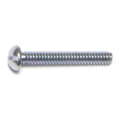 1/8 x 1" Zinc Plated Steel Coarse Thread Slotted Round Head Stove Bolts