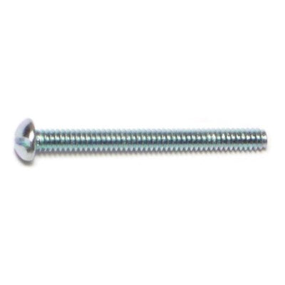1/8 x 1-1/2" Zinc Plated Steel Coarse Thread Slotted Round Head Stove Bolts