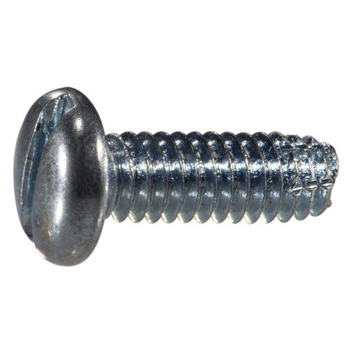#8-32 x 1/2" Zinc Plated Steel Coarse Thread Slotted Pan Head Thread Cutting Screws