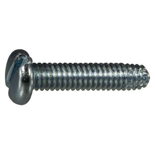 #8-32 x 3/4" Zinc Plated Steel Coarse Thread Slotted Pan Head Thread Cutting Screws
