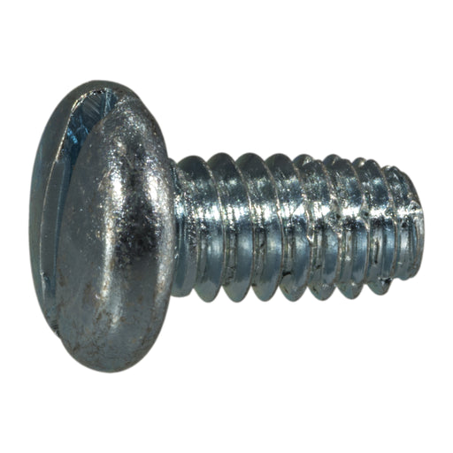 1/4"-20 x 1/2" Zinc Plated Steel Coarse Thread Slotted Pan Head Thread Cutting Screws