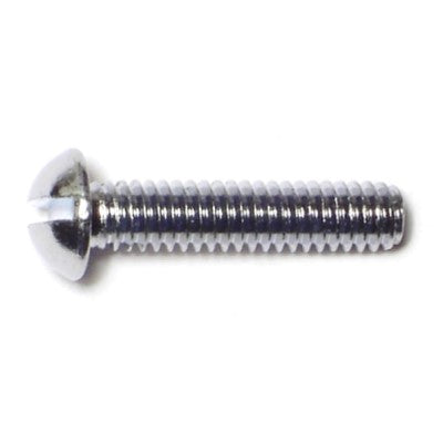 #8-32 x 3/4" Steel Coarse Thread Slotted Round Head Machine Screws