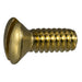 #10-24 x 1/2" Brass Coarse Thread Slotted Oval Head Machine Screws