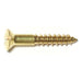 #6 x 7/8" Brass Slotted Oval Head Wood Screws