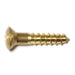 #10 x 1" Brass Slotted Oval Head Wood Screws