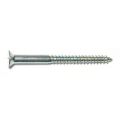 #8 x 2" Zinc Plated Steel Slotted Flat Head Wood Screws