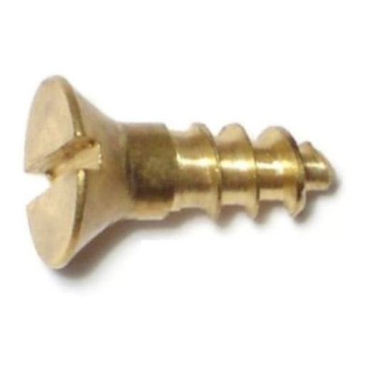 #8 x 1/2" Brass Slotted Flat Head Wood Screws