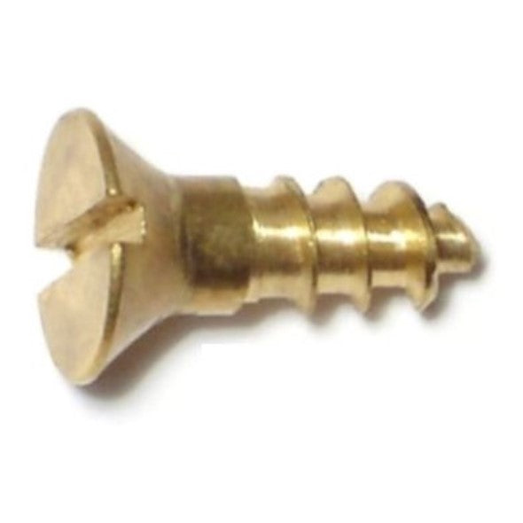 #8 x 1/2" Brass Slotted Flat Head Wood Screws