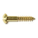 #8 x 1" Brass Slotted Round Head Wood Screws