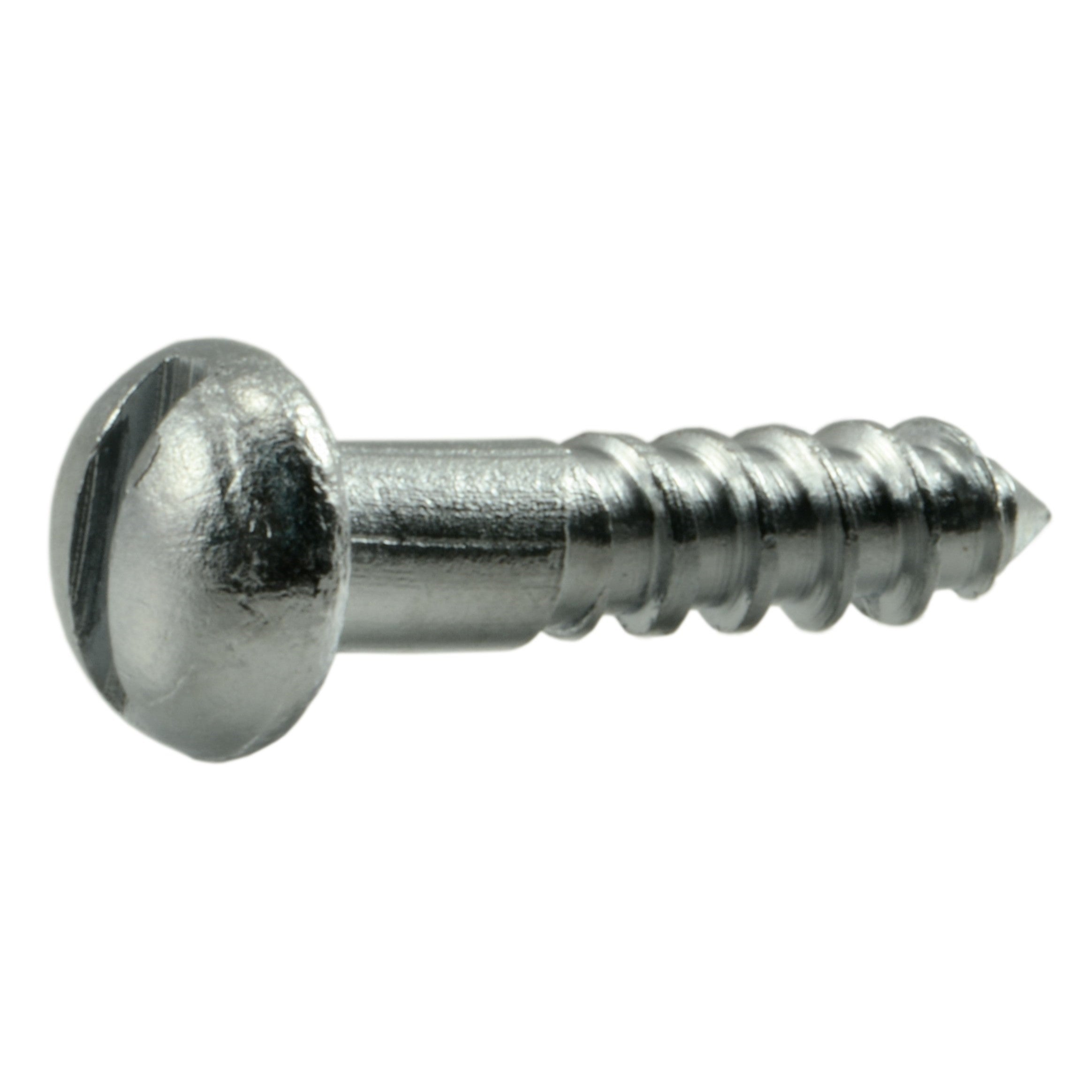 #4 x 1/2" Brass Slotted Round Head Wood Screws