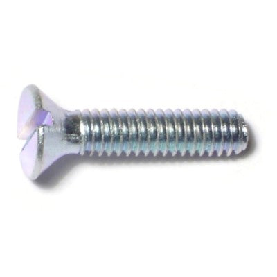 #8-32 x 3/4" Zinc Plated Steel Coarse Thread Slotted Flat Head Machine Screws