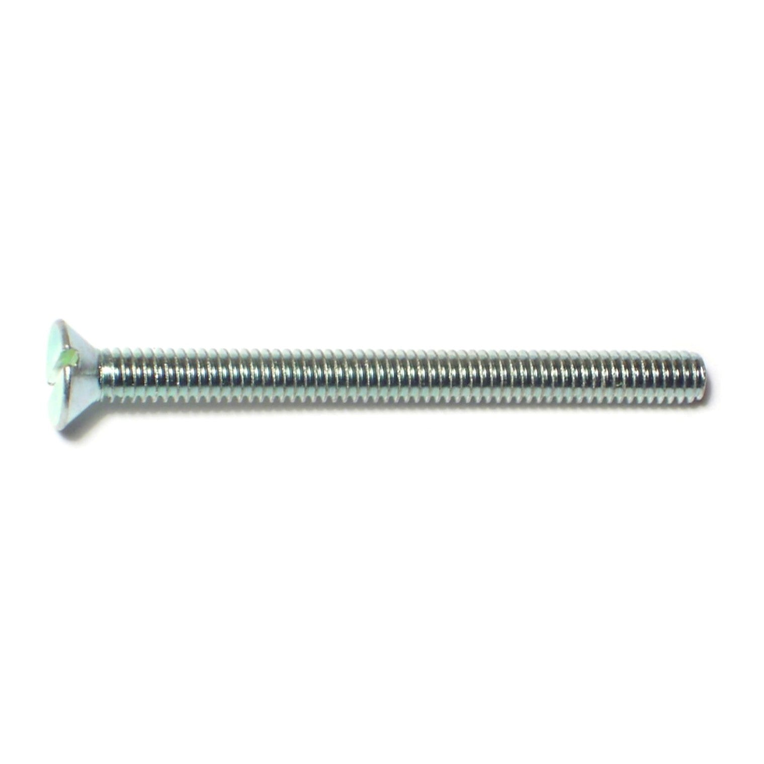 #8-32 x 2" Zinc Plated Steel Coarse Thread Slotted Flat Head Machine Screws