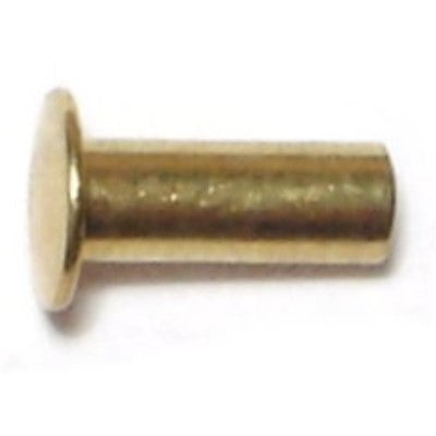 1/8" x 5/16" Brass Plated Steel Tubular Rivets