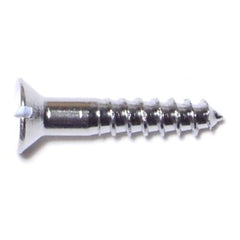 #6 x 3/4" Zinc Plated Steel Slotted Flat Head Wood Screws