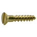 #6 x 3/4" Brass Slotted Flat Head Wood Screws