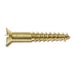 #6 x 1" Brass Slotted Flat Head Wood Screws