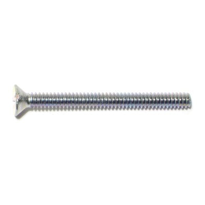 #6-32 x 1-1/2" Zinc Plated Steel Coarse Thread Slotted Flat Head Machine Screws