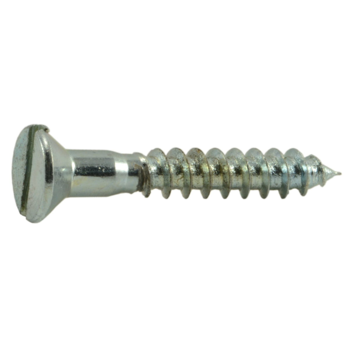 #4 x 3/4" Zinc Plated Steel Slotted Flat Head Wood Screws