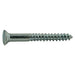 #4 x 1" Zinc Plated Steel Slotted Flat Head Wood Screws