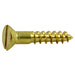 #4 x 5/8" Brass Slotted Flat Head Wood Screws