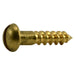 #4 x 1/2" Brass Slotted Round Head Wood Screws