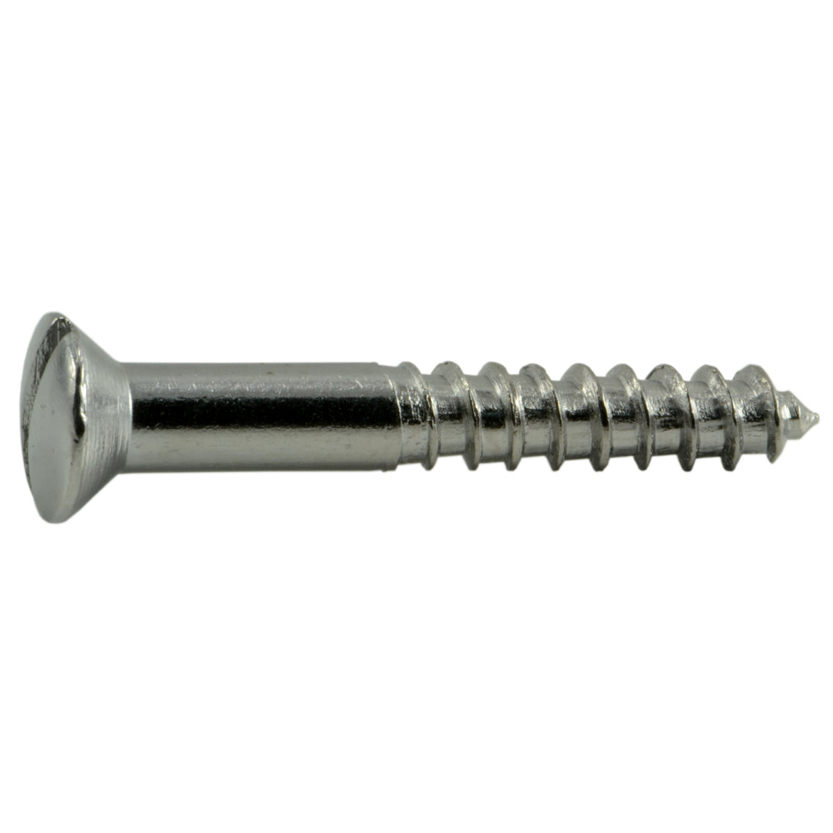 #6 x 1" Steel Slotted Oval Head Wood Screws