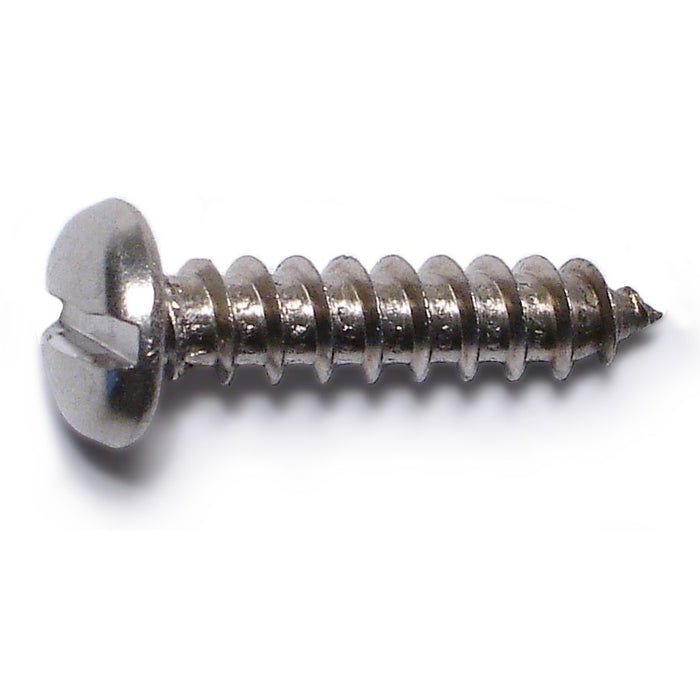 #8 x 3/4" 18-8 Stainless Steel Slotted Pan Head Sheet Metal Screws